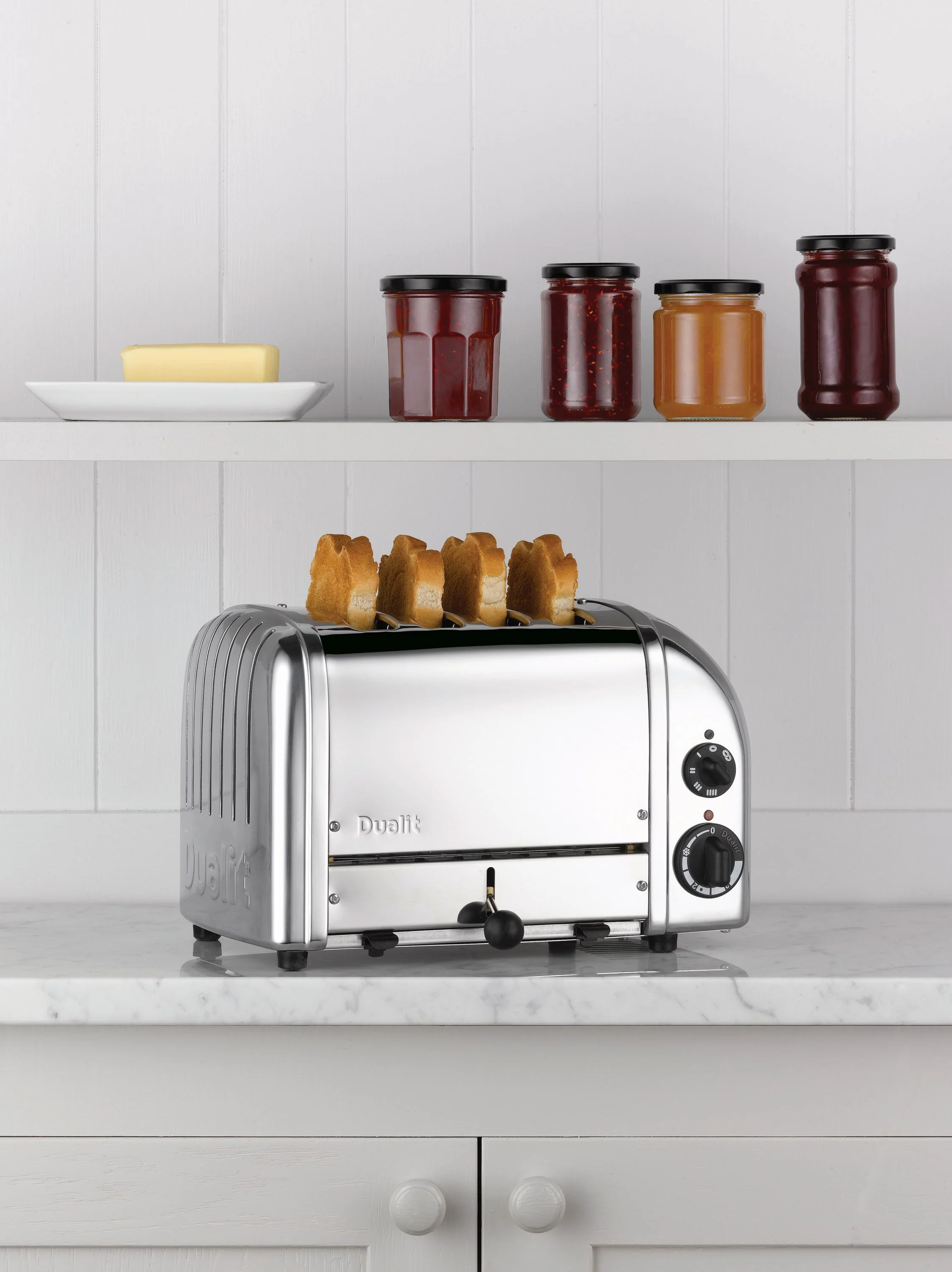 Dualit Classic Tostapane 4 Fette Lucidato (Metallo Lucido)