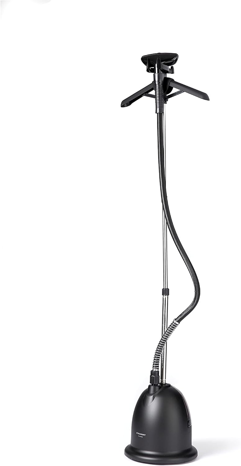 Steamery Cumulus Vertical Ironing Machine for Home Use, 1750W, Coat Hanger, Thermal Glove, 60 Minutes Continuous Ironing, Removes Wrinkles, Black