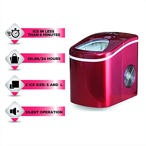Compact Ice Maker, rosso : Amazon.it: Casa e cucina