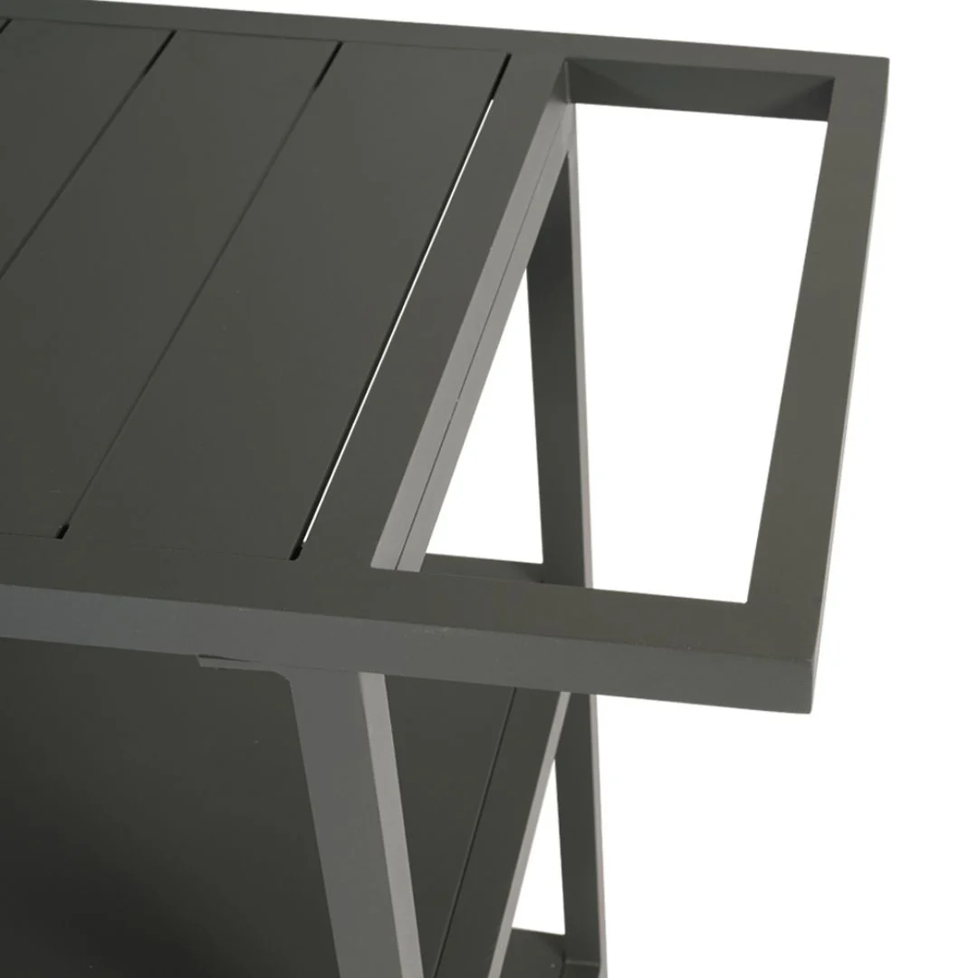 Carrello da giardino con ruote e maniglia in alluminio