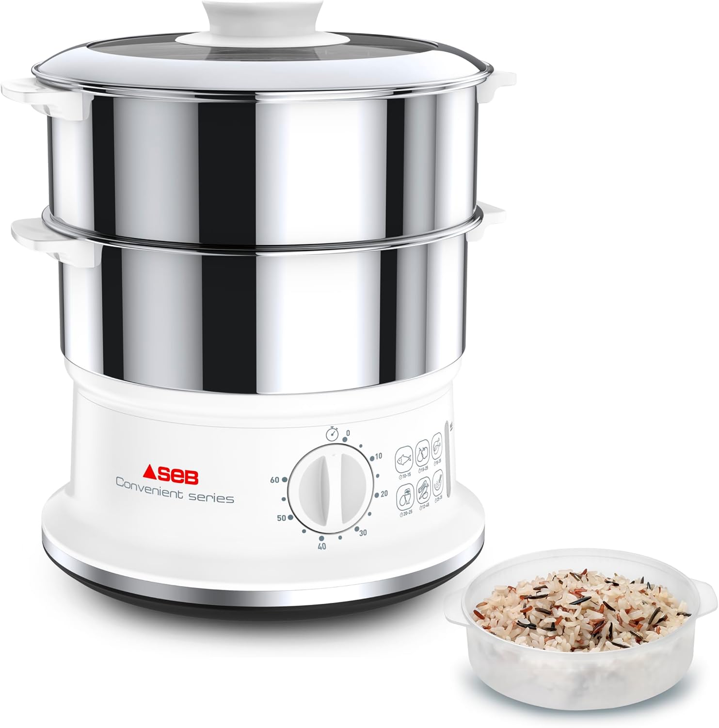 Seb VC145100 Stainless Steel Electric Steamer 6 L