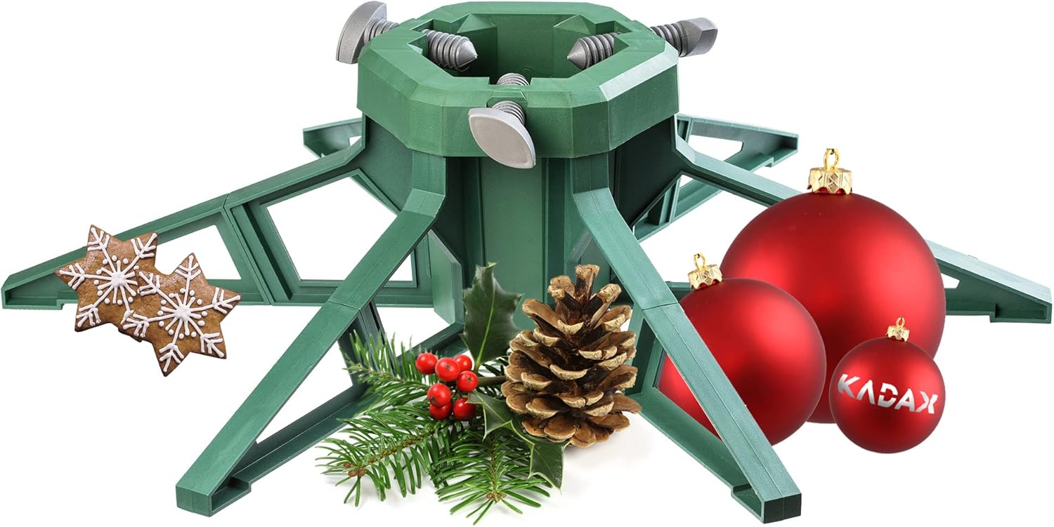 KADAX - Supporto per albero di Natale con serbatoio dell'acqua, moderno supporto per albero di Natale, in plastica resistente, per alberi di Natale, varie dimensioni (altezza albero fino a 3 m)