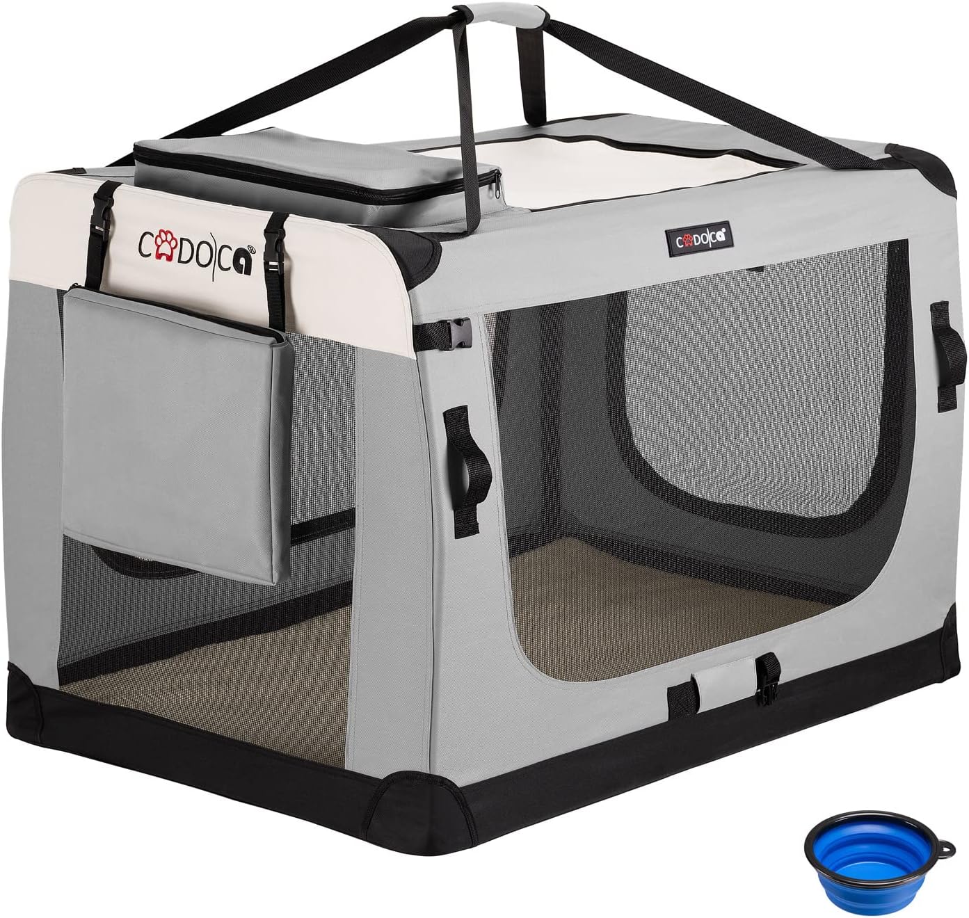 CADOCA® Trasportino Cane & Gatto XXL 92x64x64cm Box Animali Domestici Media Grande Taglia Viaggio Gabbia Trasporto Traspirante