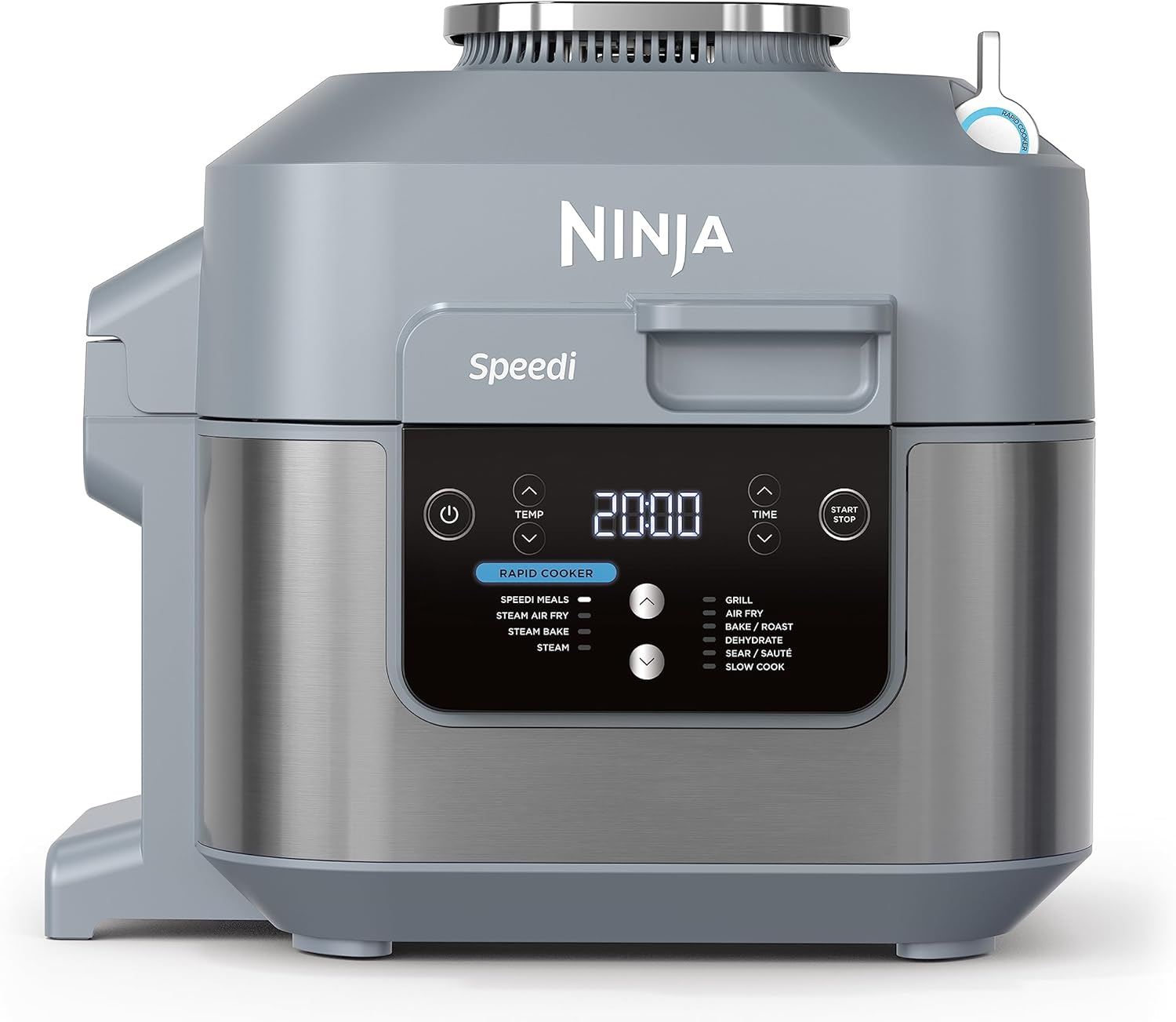 Ninja Combi 12-in-1 Multicooker, Forno e Friggitrice ad Aria, 12 Funzioni di Cottura, Pasti per la Famiglia in 15 Minuti*, Include Teglia, Padella e Guida alle Ricette, Grigio, SFP700EU