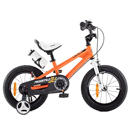RoyalBaby bicicletta per bambini ragazza ragazzo Freestyle BMX bicicletta bambini bici per bambini 12 pollici arancione : Sport e tempo libero