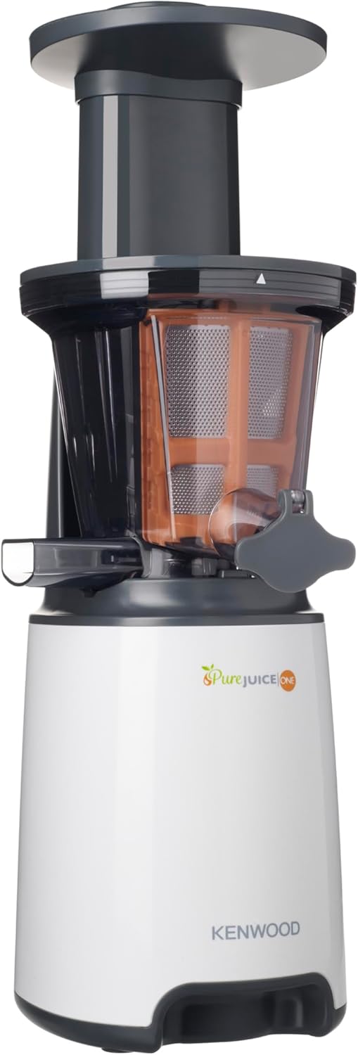 Kenwood JMP601SI PureJuice Estrattore di Succo a Freddo, Centrifuga Slow Juicer con Accessorio Sorbetto, 150 W, 1.3 Litri, Plastica, Argento