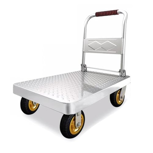 pieghevole Carrello Con Piattaforma,Per Carichi Pesanti Carrello In Acciaio Carrelli manuali pesanti della piattaforma industriale con ruote rotanti a 360°,magazzino garage, carico 500kg : Amazon.it: Commercio, Industria e Scienza