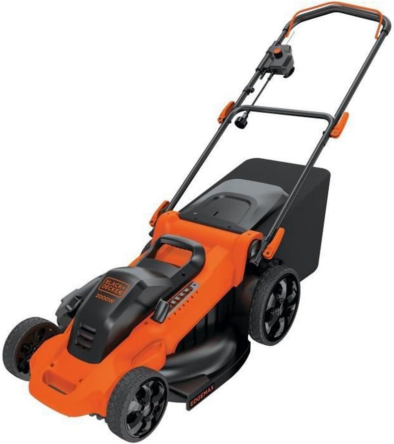 BLACK+DECKER, Attrezzature da giardino - Tosaerba elettrico 2000 W, sbraccio 48 cm. LM2000-QS