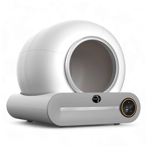 The Finer Feline, Lettiera per gatti autopulente, lettiera automatica per gatti, controllo APP e protezione di sicurezza, lettiera da 65 litri, deposito rifiuti da 9 litri, rimozione degli odori e : Amazon.it: Prodotti per animali domestici