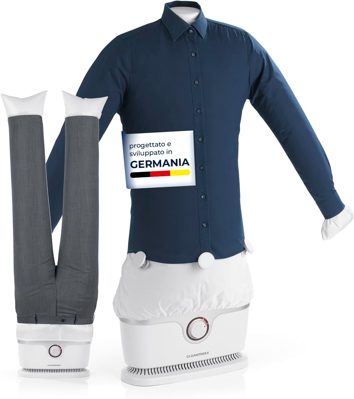 CLEANmaxx Automatic Iron for Shirts PRO with Trouser Attachment | Replaces Iron, Steamer | For Shirts, Blouses and Trousers | Innovative and Efficient