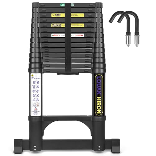 Louak&Hiron Scala telescopica in alluminio, 4,4 m, allungabile, pieghevole, antiscivolo, in alluminio di alta qualità, per uso domestico : Amazon.it: Fai da te
