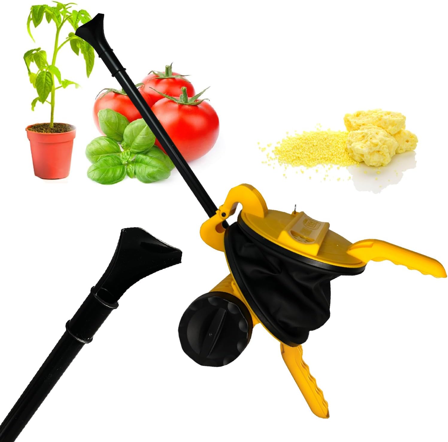 Crisalide ® - Manual bellows in plastic for sulphur, model Ghibli, yellow, 1.5 kg tank with original fox shredder