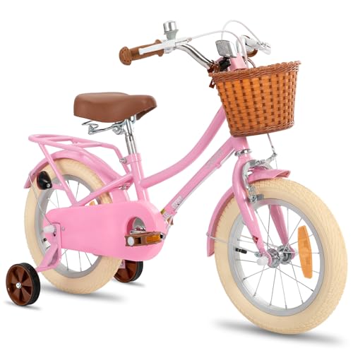 STITCH MANCHI Bicicletta per bambini da 12 pollici con cestino e stabilizzatore, bicicletta per bambine da 3 4 anni, rosa… : Sport e tempo libero