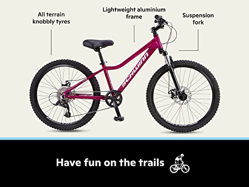 Schwinn Mountain Unisex Adulto Magenta 24 Zoll Reifen