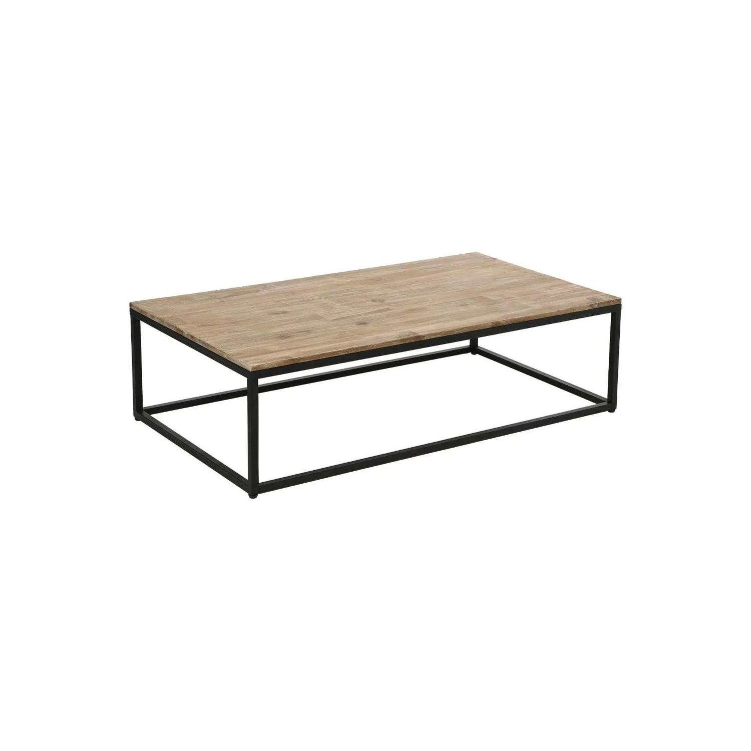 Tavolo Basso in Metallo e Legno 115x65x32,5cm