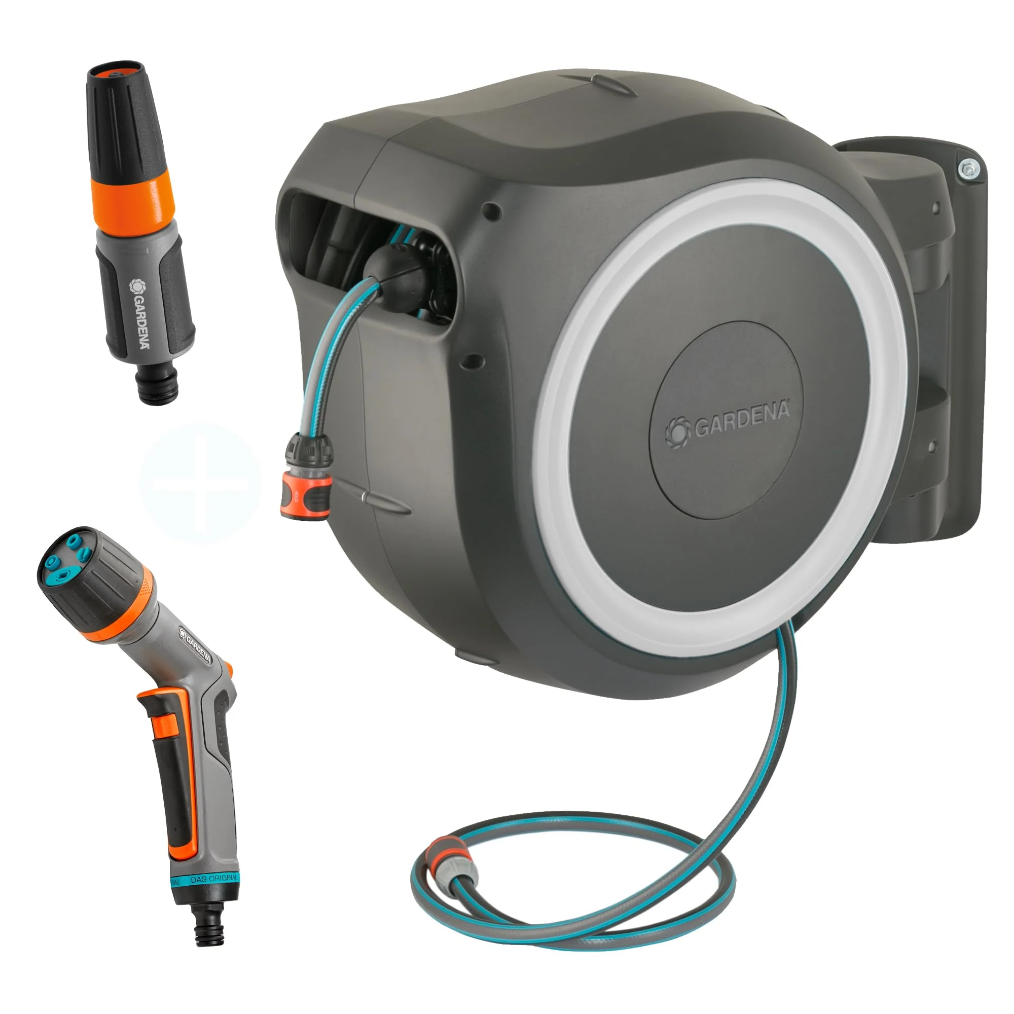 Avvolgitubo da Parete Rollup L (bianco) 30 m con spruzzatore ecoPulse