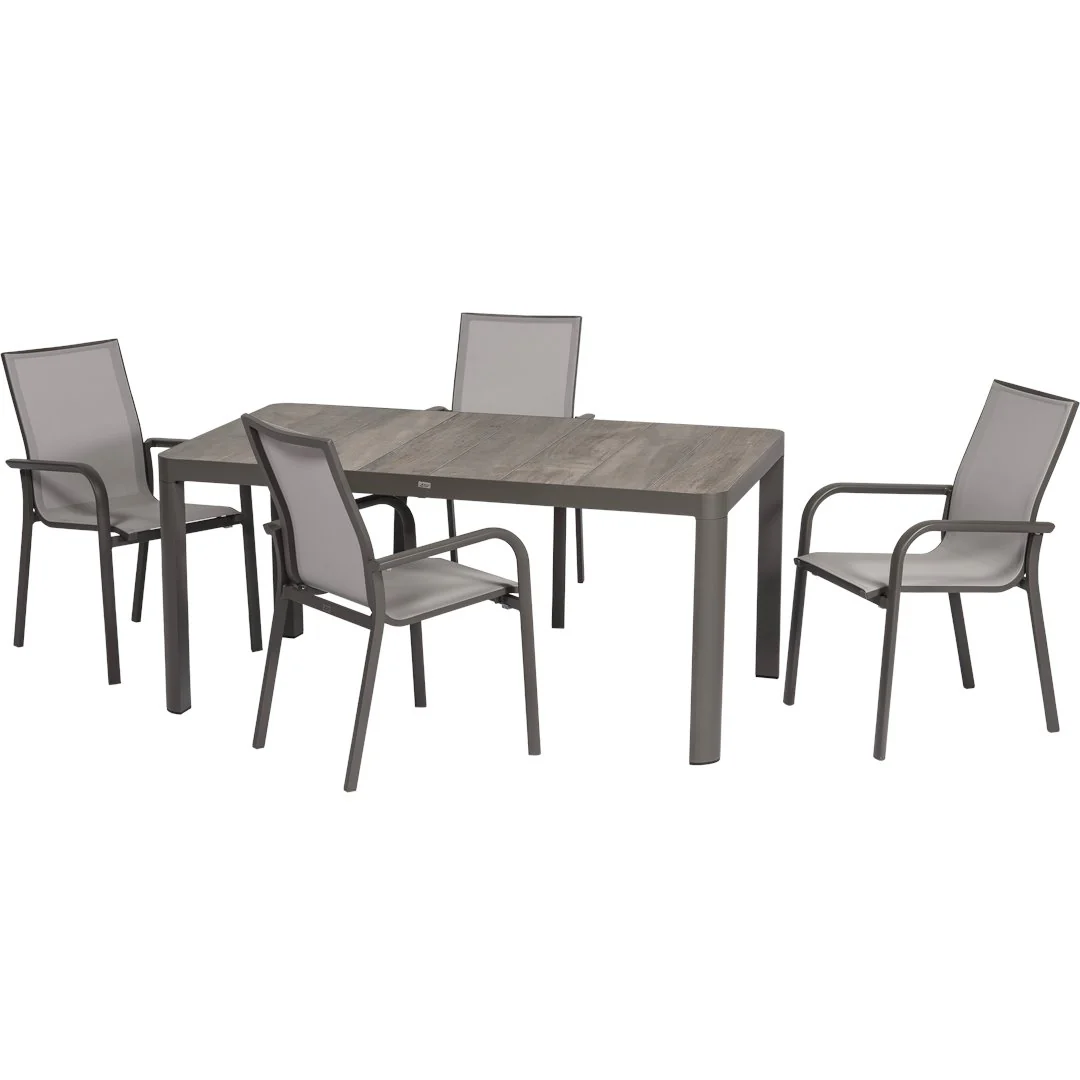 Stone - Set pranzo da giardino 4/6 posti