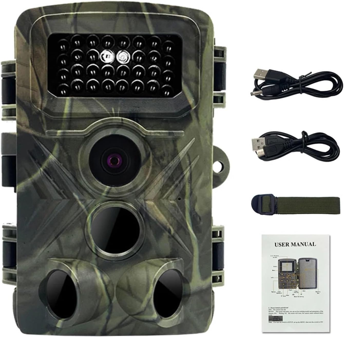 WESLNN 36MP 1080P Foto Notturne Video For Riprese Da Pista Telecamera For Monitoraggio Animali Da Caccia IP66 Impermeabile Con 34 Luci A Infrarossi