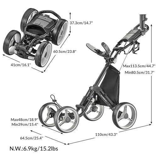 Caddytek Explorer V8 Argento, Golf Push Carrello Unisex, Taglia Unica : Amazon.it: Sport e tempo libero