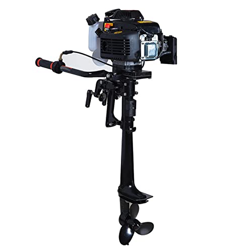 Motore per barca fuoribordo a 4 tempi 4HP Motore per barca da pesca 55CC con sistema CDI di raffreddamento ad aria per barca a vela per gommone Kayak Canoa   Rotazione dello sterzo a 360 gradi : Amazon.it: Sport e tempo libero