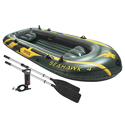 Intex 68351NP   Canotto Gonfiabile Seahawk 4, 4 posti, con Accessori, PVC, Multicolore, 351x145x48 cm : Amazon.it: Sport e tempo libero