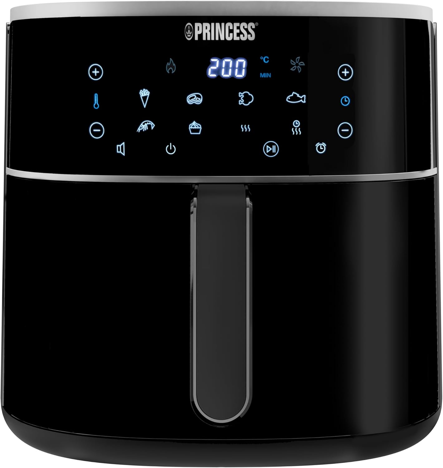Princess Friggitrice ad Aria Digitale - Capacità del Contenitore Variabile - Massimo di 8 L - 6 Programmi Preimpostati - Meno Olio - Display Digitale - 182254