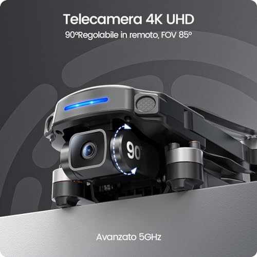 Holy Stone HS360S GPS Drone con Telecamera 4K per Adulti Principianti, RC quadcopterr con 3KM FPV Trasmissione, Motore Brushless, Follow Me, Ritorno a Casa Intelligente, Trasmissione 5G, meno di 249g : Giochi e giocattoli