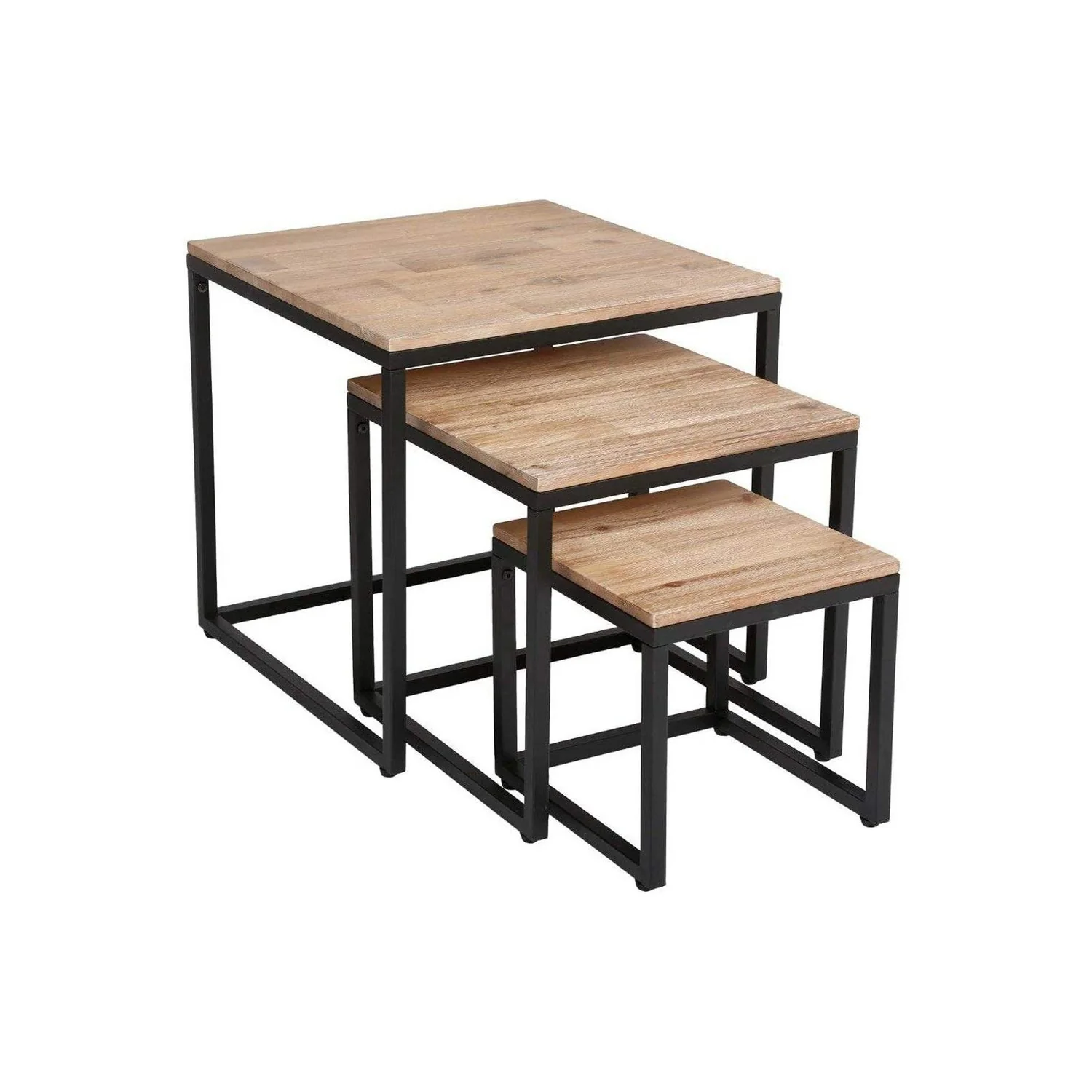 Set 3 Tavoli Bassi Impilabili 30 40 E 50cm