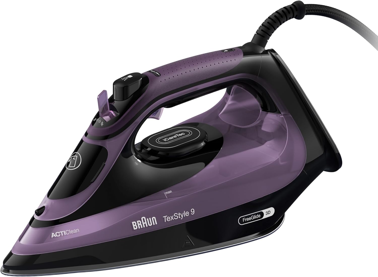 Braun TexStyle 9 SI9682DB Steam Iron with 5 Years Service, Steam Blow 260 g/min, Energy Saving ECOMODE Mode, 3D Eloxalplus Freeglide Plate, 330 ml Tank, Dark Blue