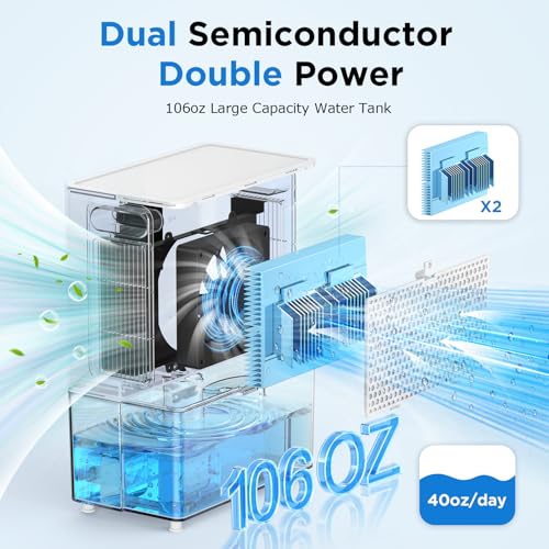 Deumidificatore, 118 once (850 piedi quadrati) deumidificatori per la casa, 7 colori LED Deumidificatore luce per camera da letto, cantina, bagno, camper, 2 modalità di lavoro, spegnimento automatico, : Amazon.it: Casa e cucina