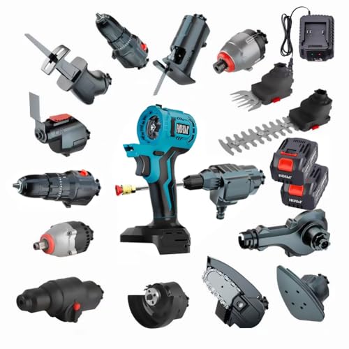 HYQNG Kit Combinato utensile Elettrico a Batteria Tagliasiepi Tagliaerba Motosega Lama per Cavallo Sega Curva Sega a percussione Trapano Avvitatore Smerigliatrice Doppia Chiave Martello Elettrico : Amazon.it: Fai da te