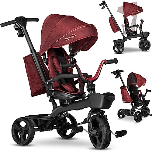 LIONELO Kori Triciclo Evolutivo per Bambini da 1.5 Anni fino a 25 kg Sedile Girevole 360° Telaio ultraleggero in lega di magnesio, Pneumatici resistenti, Maniglione per genitori e Accessori : Giochi e giocattoli