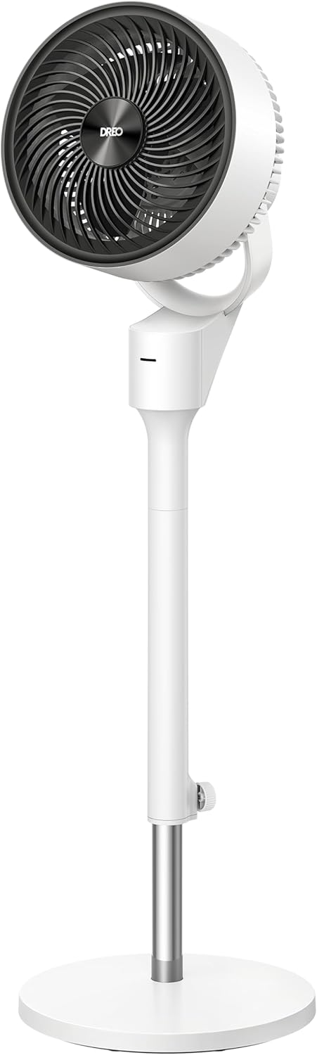 Dreo Silent Floor Fan 25dB, Automatic Horizontal Oscillation 80°, 3 Speeds, Range up to 24 m, Powerful with Remote Control, Manual Vertical Tilt 90°, Timer 6 Hours