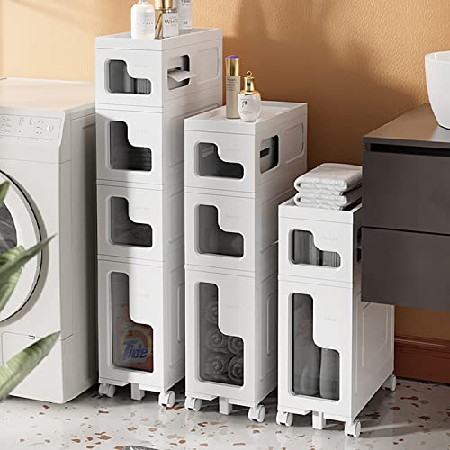 WuDLi Mobiletto portaoggetti da Pavimento per Il Bagno, mobiletto portaoggetti Sottile con 3 cassetti, 20 x 40 x 59 cm/80 cm/101 cm, mobiletto portaoggetti Sottile per Bagno Stretto sott : Amazon.it: Casa e cucina