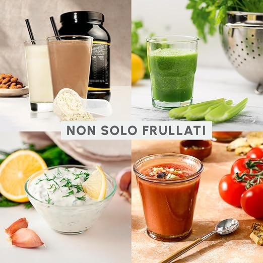 Moulinex Lightmix, Frullatore Portatile, 300 ml, Potente, Ricaricabile, Nest Yellow, LM1C0210 Visita lo Store di Moulinex