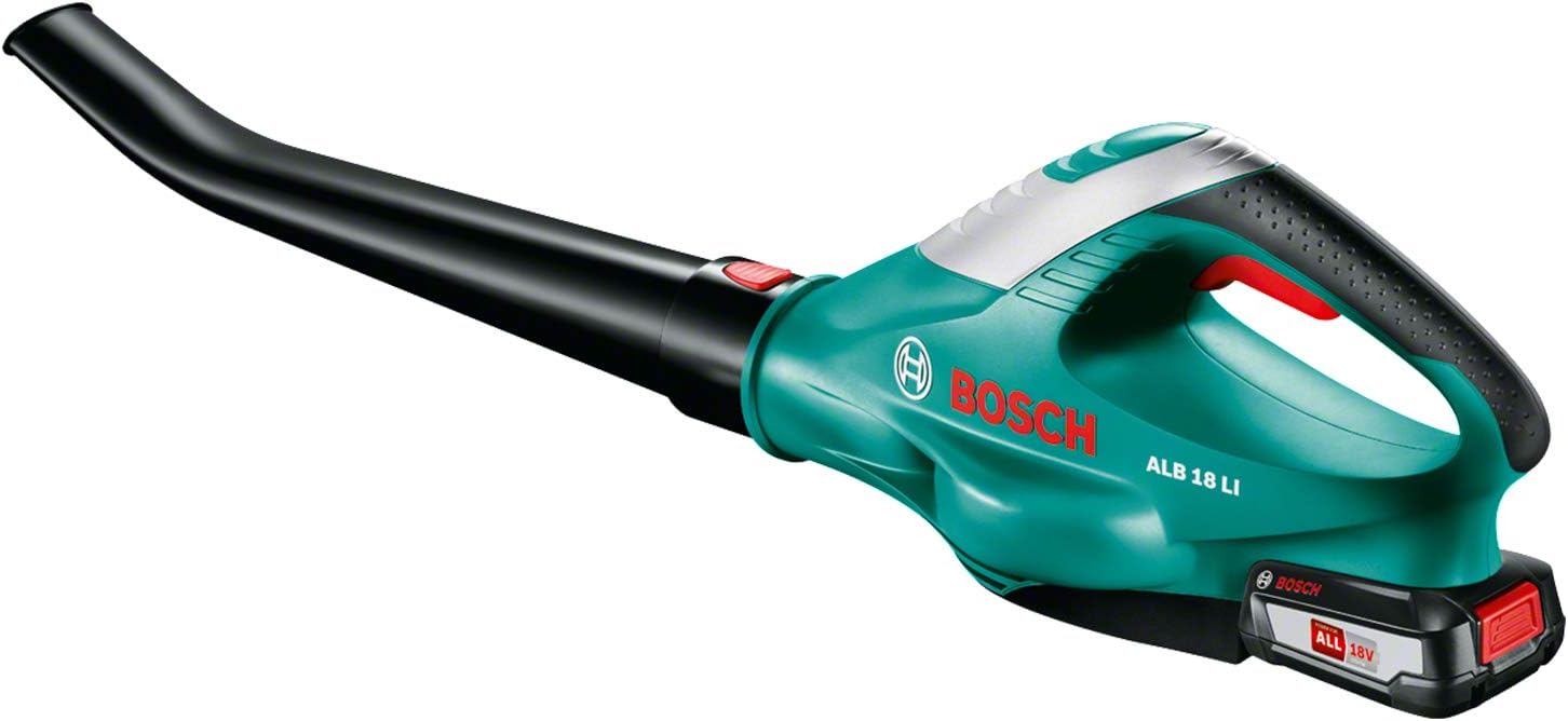 Bosch Soffiatore da giardino a batteria UniversalLeafBlower 18V-130 (per pulizie rapide e agevoli all'esterno; 18 Volt System; 1 batteria da 2,5 Ah e caricabatteria)