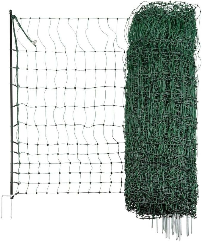 Kerbl 292279 - Rete per pollame senza corrente, 25 m, a doppia punta, 106 cm, colore: Verde