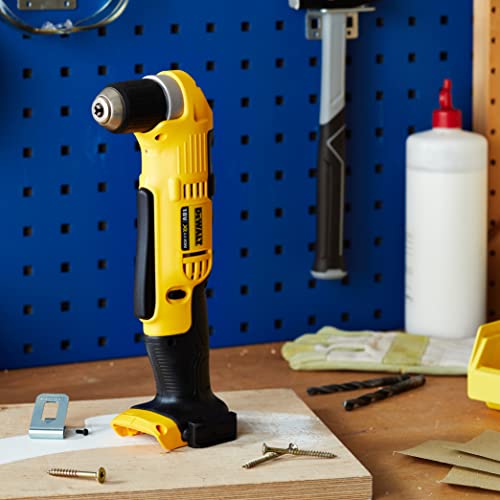 DEWALT DCD740N XJ Trapano ad Angolo, 2 velocità, in Scatola di Cartone Senza Batteria e Caricabatteria, Corpo Macchina : Fai da te
