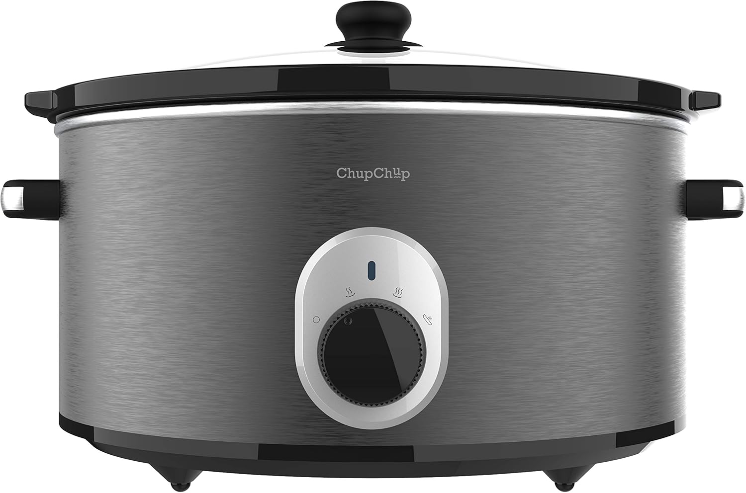 Cecotec - Chup Chup Slow Cooker 5.5 Litre, Oval Shaped Ceramic Bowl, Glass Lid with Silicone Seal and Complete Recipe Book