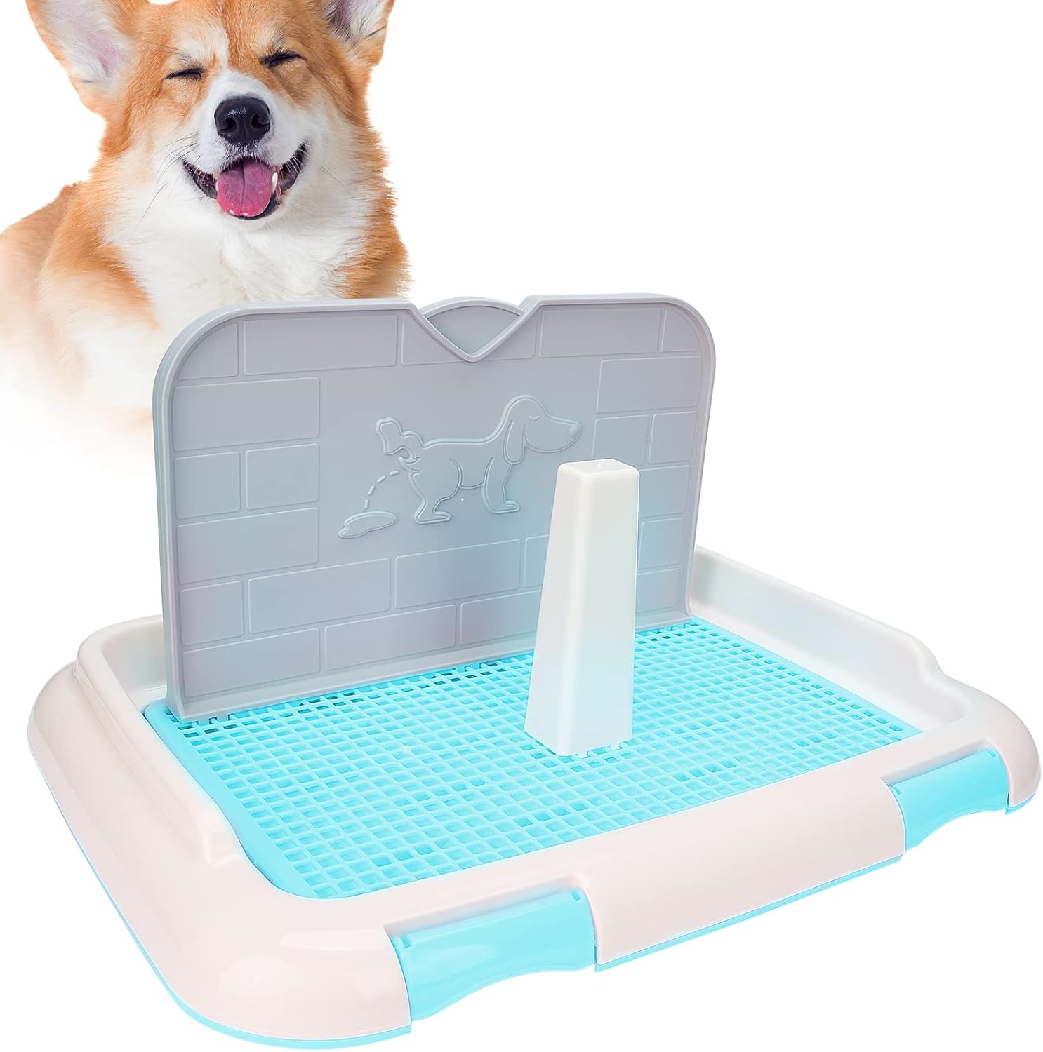 Dog Toilet Suitable for Small Puppies, Dog Litter Box with Size 30 x 40 cm and 5 L Capacity for Indoor Use