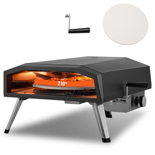 VEVOR Forno per Pizza da Esterno a Gas 330 mm Griglia Portatile da Esterno, con Pietra in Cordierite Spessa, Gamba Pieghevole Forno con Copertura Impermeabile Spray di Ferro per Campeggio e Cortile : Amazon.it: Giardino e giardinaggio