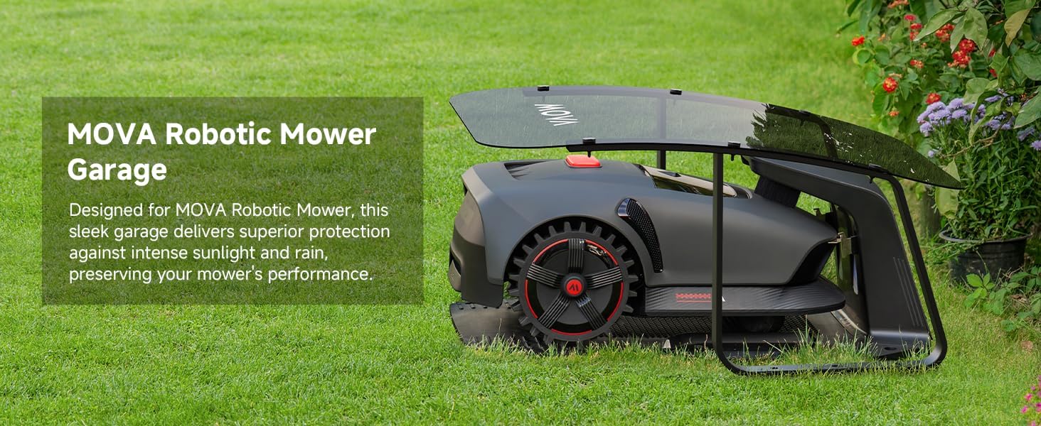 MOVA Robotic Lawn Mower Garage, Weather Protection, Sunlight, Waterproof, Easy to Install, Accessories for Lawn Mower Robot Series MOVA