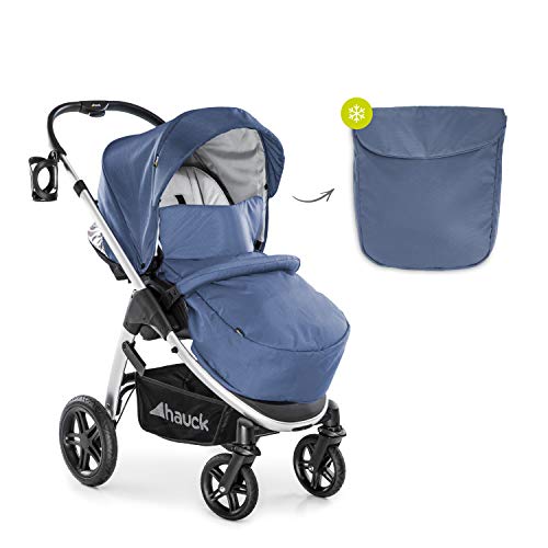 Hauck Passeggino con Copri Gambe Saturn R All Terrain, 25 kg Portata, Reversibile, Regolabile in Altezza, Pieghevole Compatto, Porta Bibite, Compatibile con Navicella e Ovetto Separato, Blu : Prima infanzia