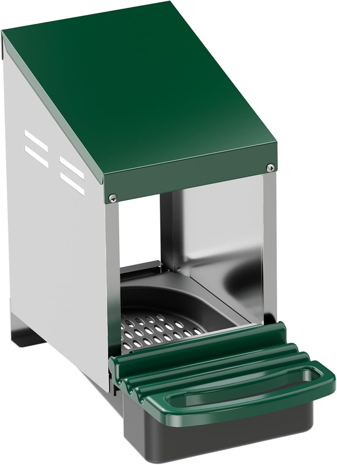 Fudajo Nido triplo per galline ovaiole con vassoio di raccolta 81 x 52 x 48 cm, 3 nidi per uova di gallina, con fori di ventilazione, in plastica, montaggio a parete