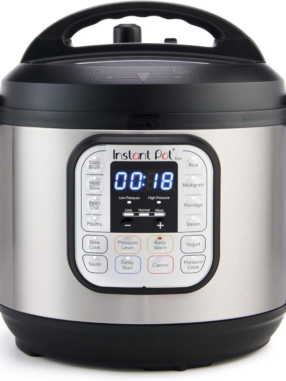 2025 Instant Pot Duo 7-in-1 Mini Pentola a pressione elettrica Cuociriso lento Vapore Sauté Yogurtiera Scaldavivande e Sterilizzatore Include App Gratuita con oltre 1900 Ricette Acciaio Inox 3 Quart.
