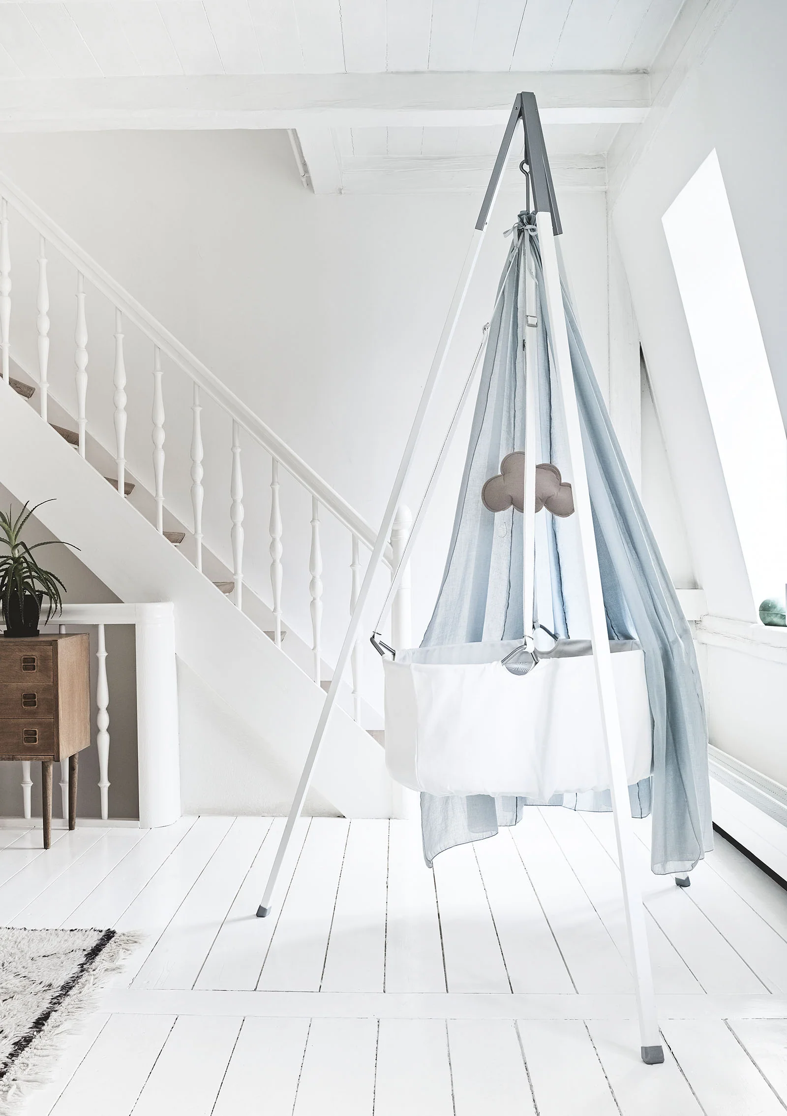 2025 Culla 'Classic' con Treppiede Bianco/Bianco