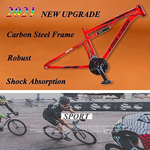 YSACJFD Mountainbikes Dual Suspension Fahrrad Kohlenstoffstahl Geschwindigkeit