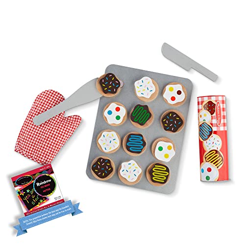 Slice & Bake Cookies Set   Play Food Set   FREE Melissa & Doug Scratch Art Mini Pad Bundle [40747] : Giochi e giocattoli