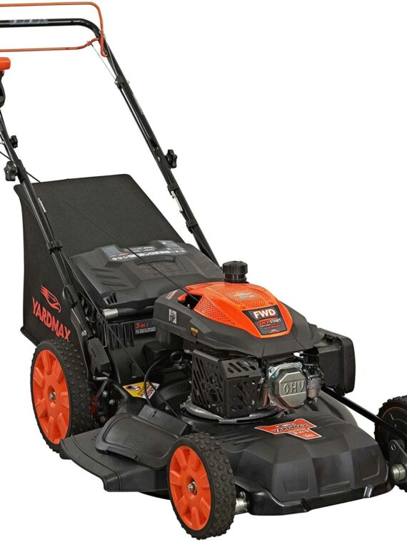 Rasaerba semovente a benzina 3 in 1 con trazione anteriore, SELECT PACE, 6 velocità CVT, ruote alte, 22 pollici, 201 cc, Yard Max
