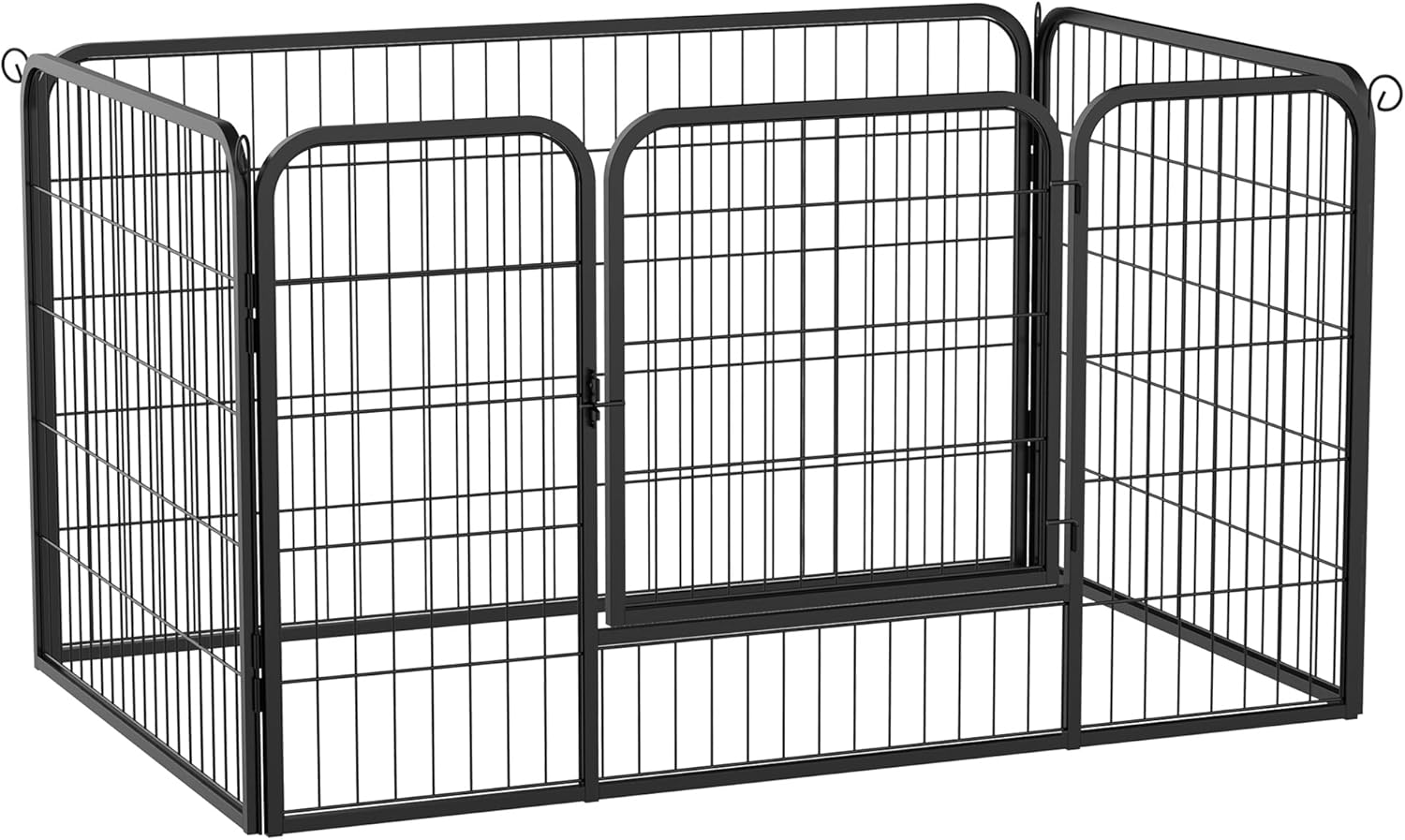 Outsunny - Puppy Enclosure - Animal Fence - Dimensions: 125 x 80 x 70 cm, Black, Foldable